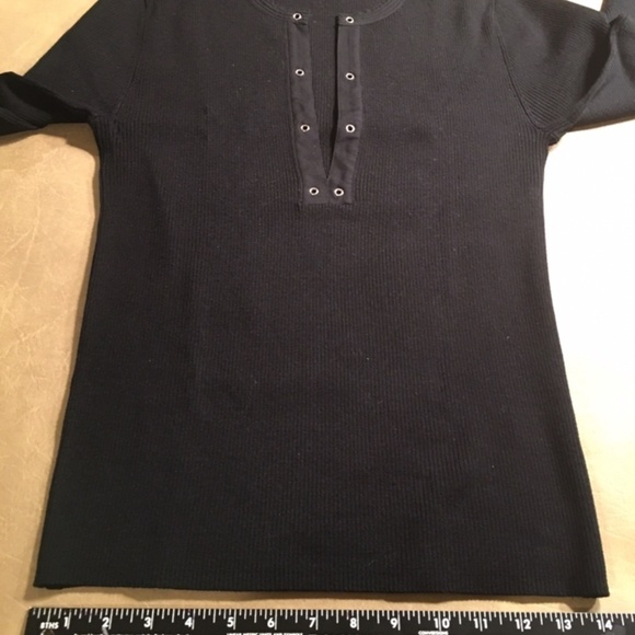 BANANA REPUBLIC Silk Blend SPRING SUMMER Henley Pullover SWEATER, Size M - Picture 5 of 8